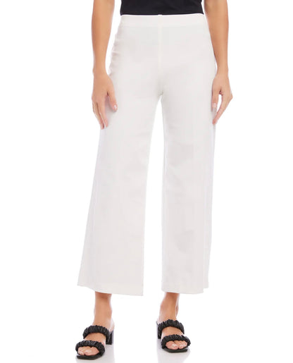 FIFTEEN TWENTY OFF WHITE WIDE LEG CROPPED PANT