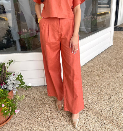 BURNT ORANGE JOEY PANT