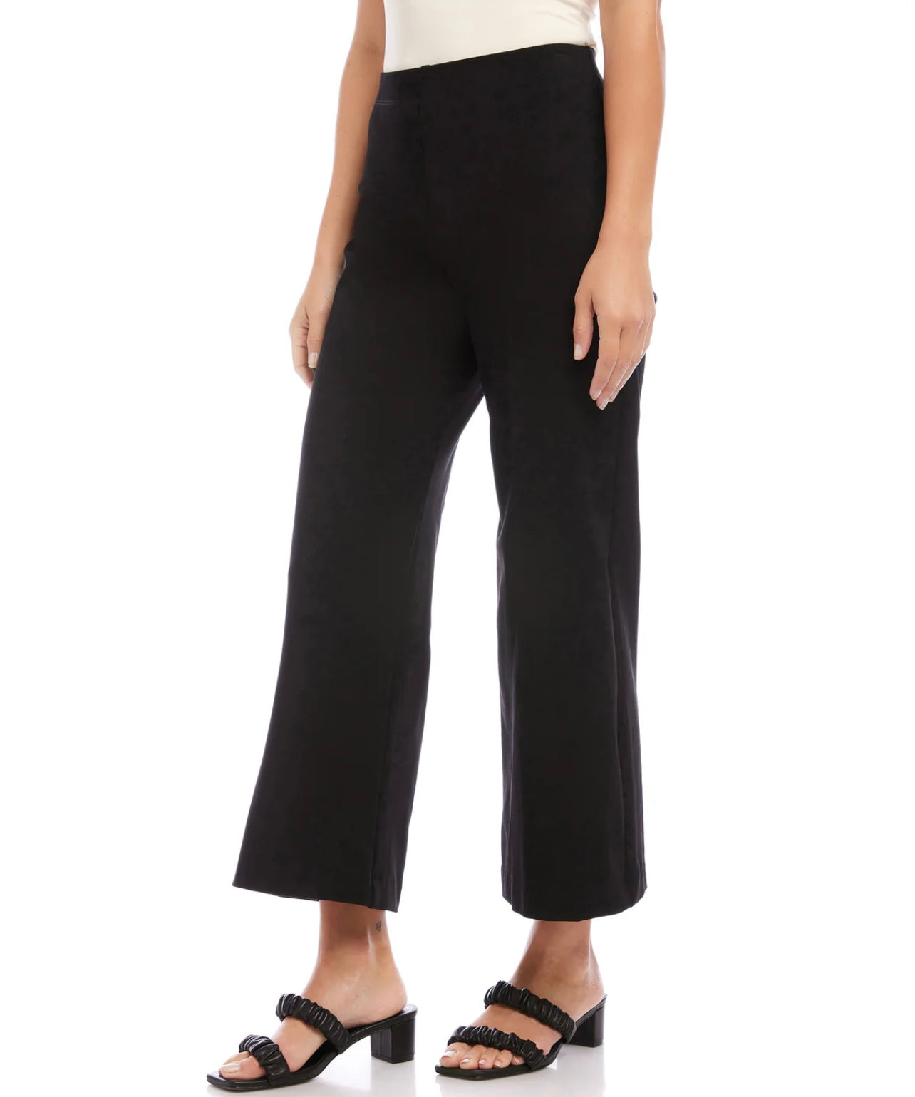 FIFTEEN TWENTY BLACK WIDE LEG CROPPED PANT