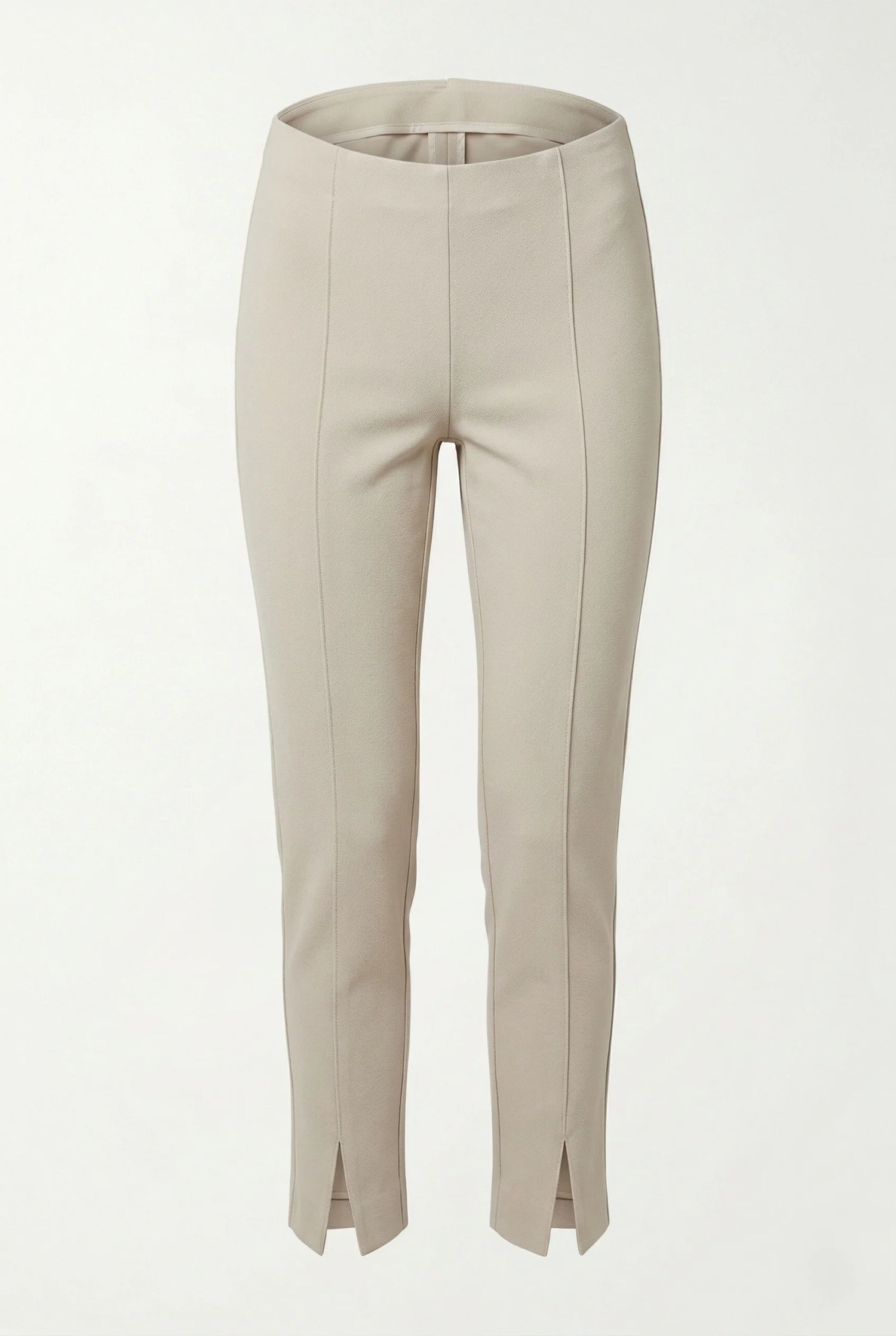 CHAMPAGNE SPLIT HEM PULL-ON PONTE PANT