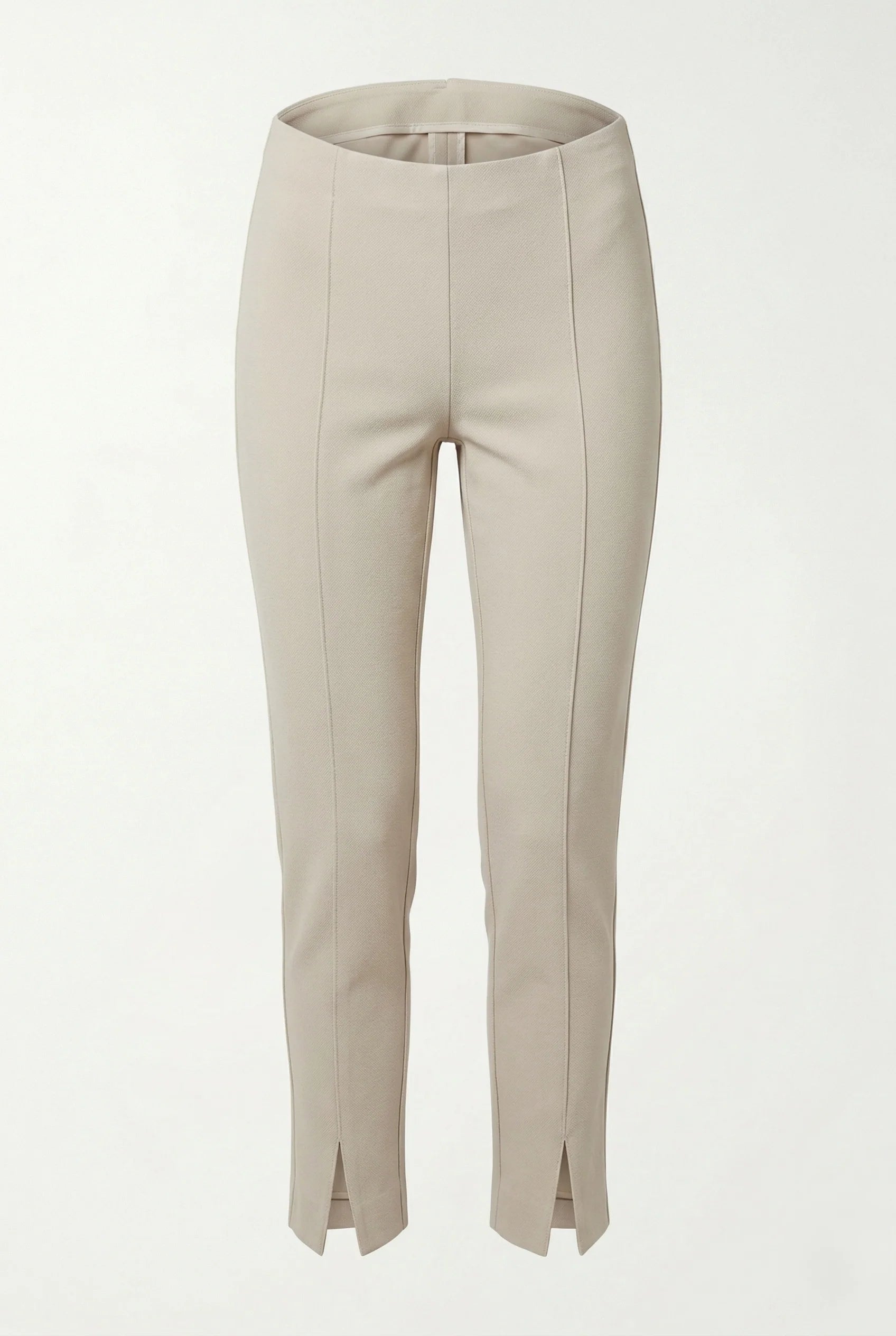 CHAMPAGNE SPLIT HEM PULL-ON PONTE PANT