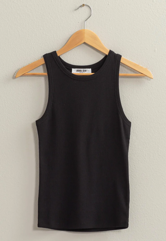 BLACK KNIT TANK