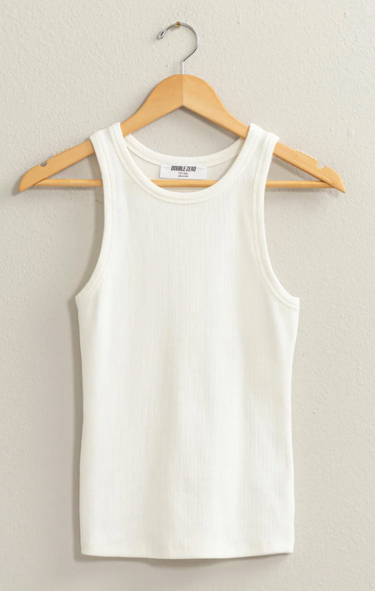 OFF WHITE KNIT TANK