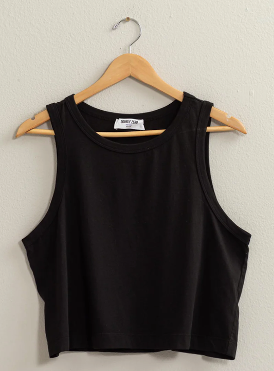 BLACK COTTON TANK