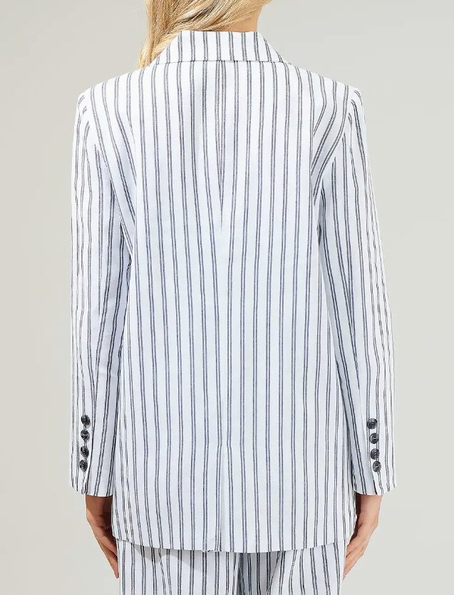 NAVY ARLAH STRIPED BLAZER