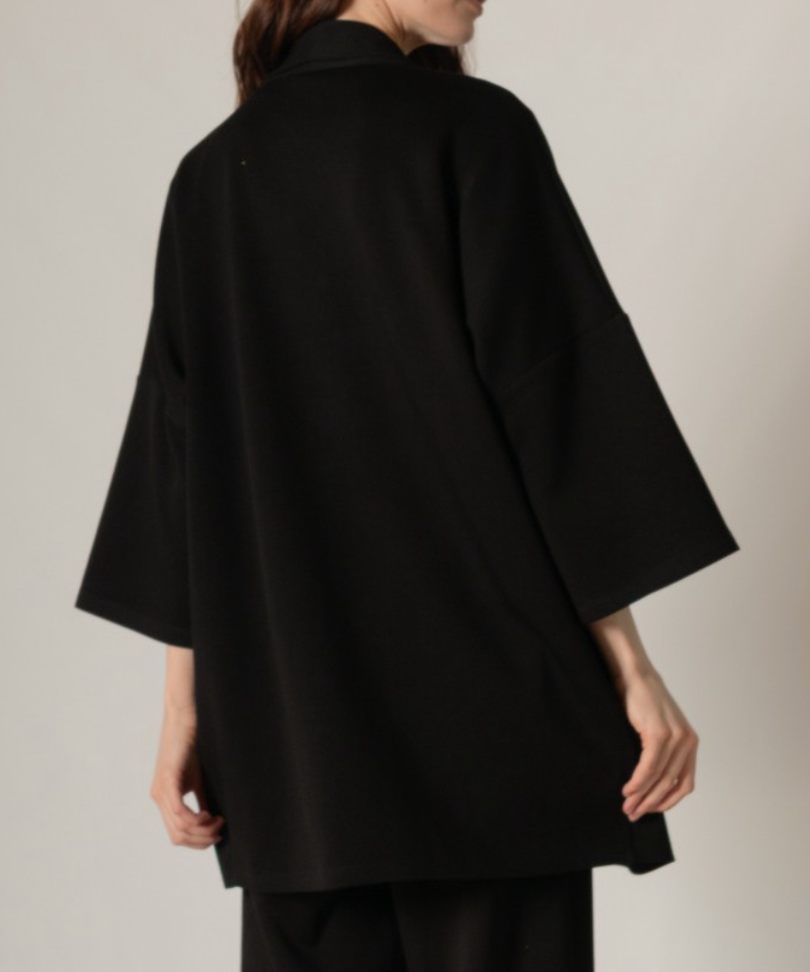 BLACK PCILL BUTTER MODAL OVERSIZED CARDIGAN