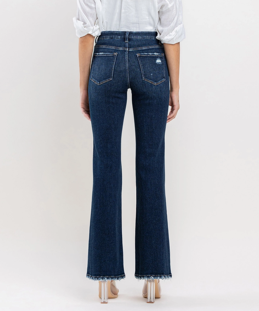 DARK DENIM HIGH RISE FLARE