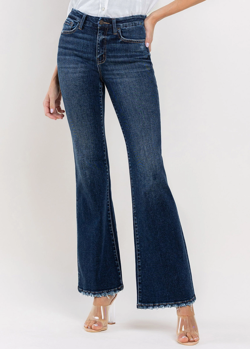 DARK DENIM HIGH RISE FLARE