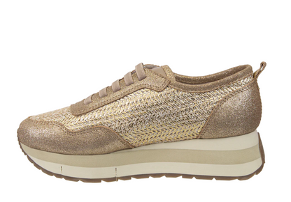 GOLD RAFFIA SNEAKER