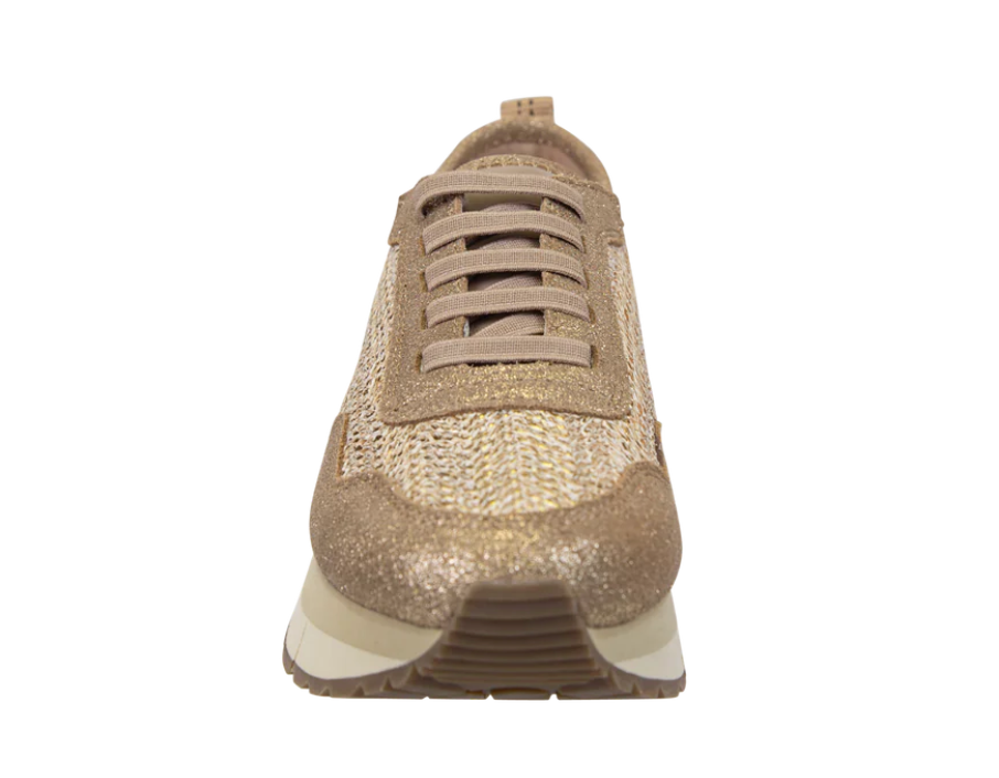 GOLD RAFFIA SNEAKER