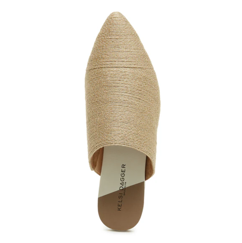 NATURAL POINTY JUTE MULES