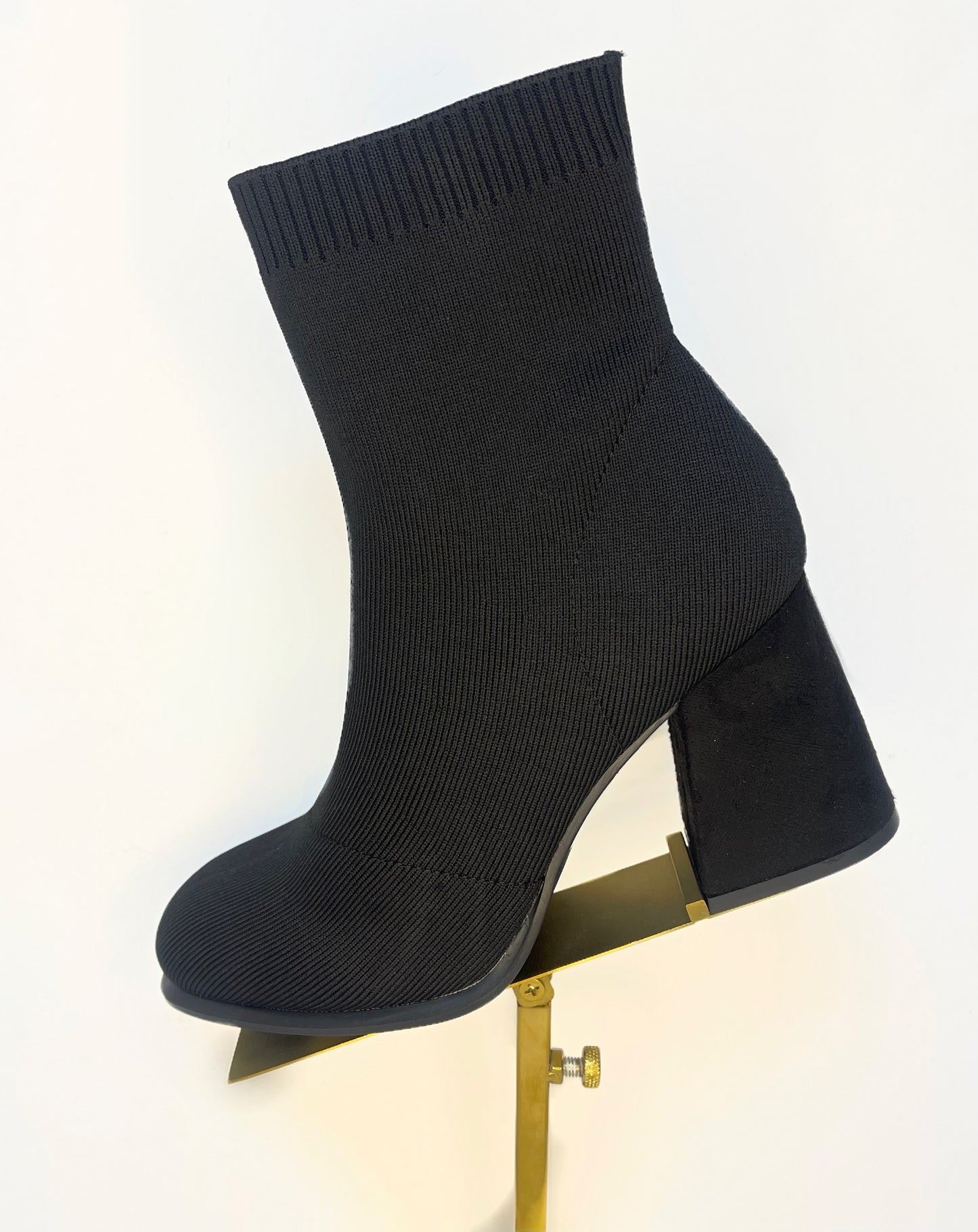 BLACK STRETCH KNIT PIANA BOOT