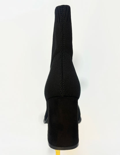 BLACK STRETCH KNIT PIANA BOOT