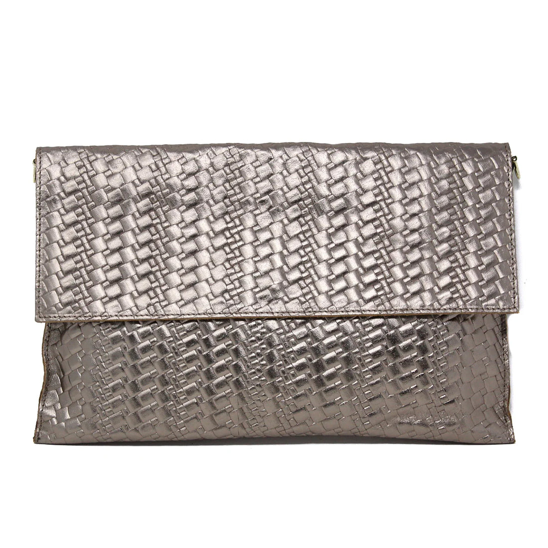 BRONCE GENUINE ITALIAN LEATHER CLUTCH AND CROSSBODY BAG