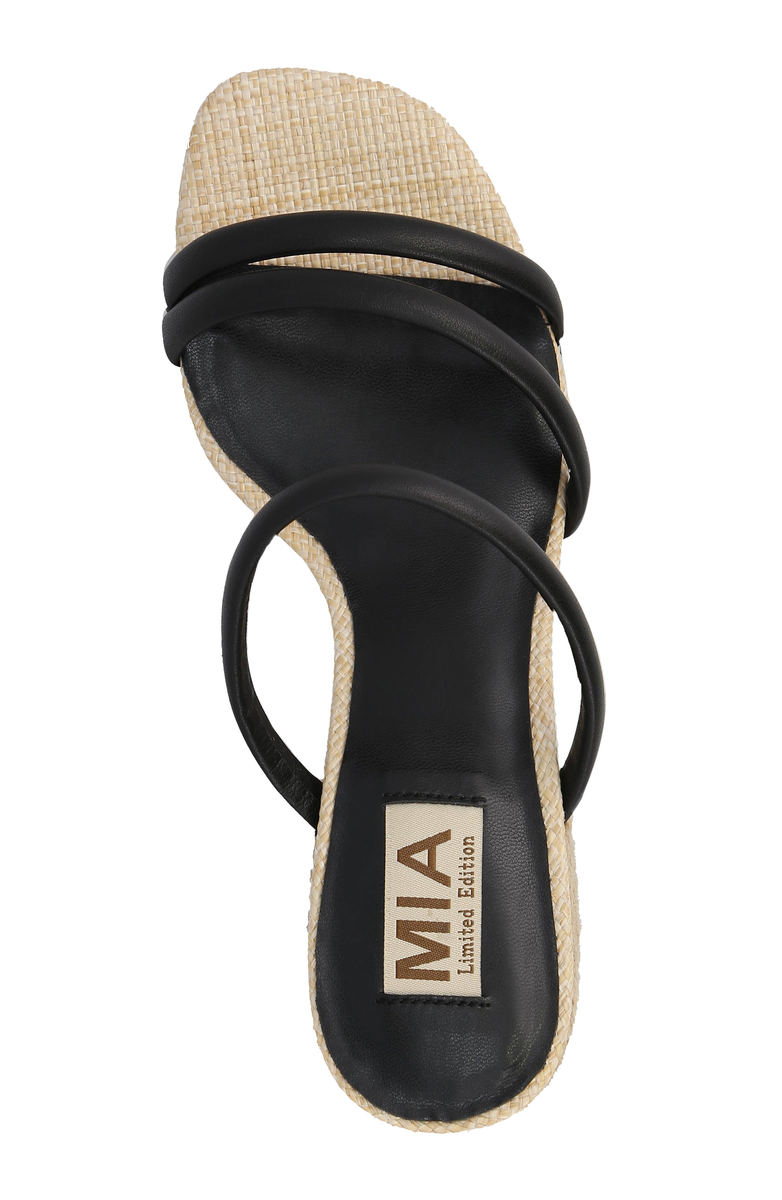 BLACK INARA JUTE WRAPPED SANDAL BLOCK HEEL