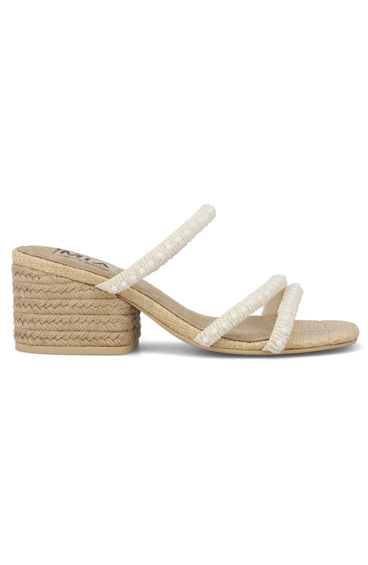 BONE BEADED INARA JUTE WRAPPED SANDAL BLOCK HEEL