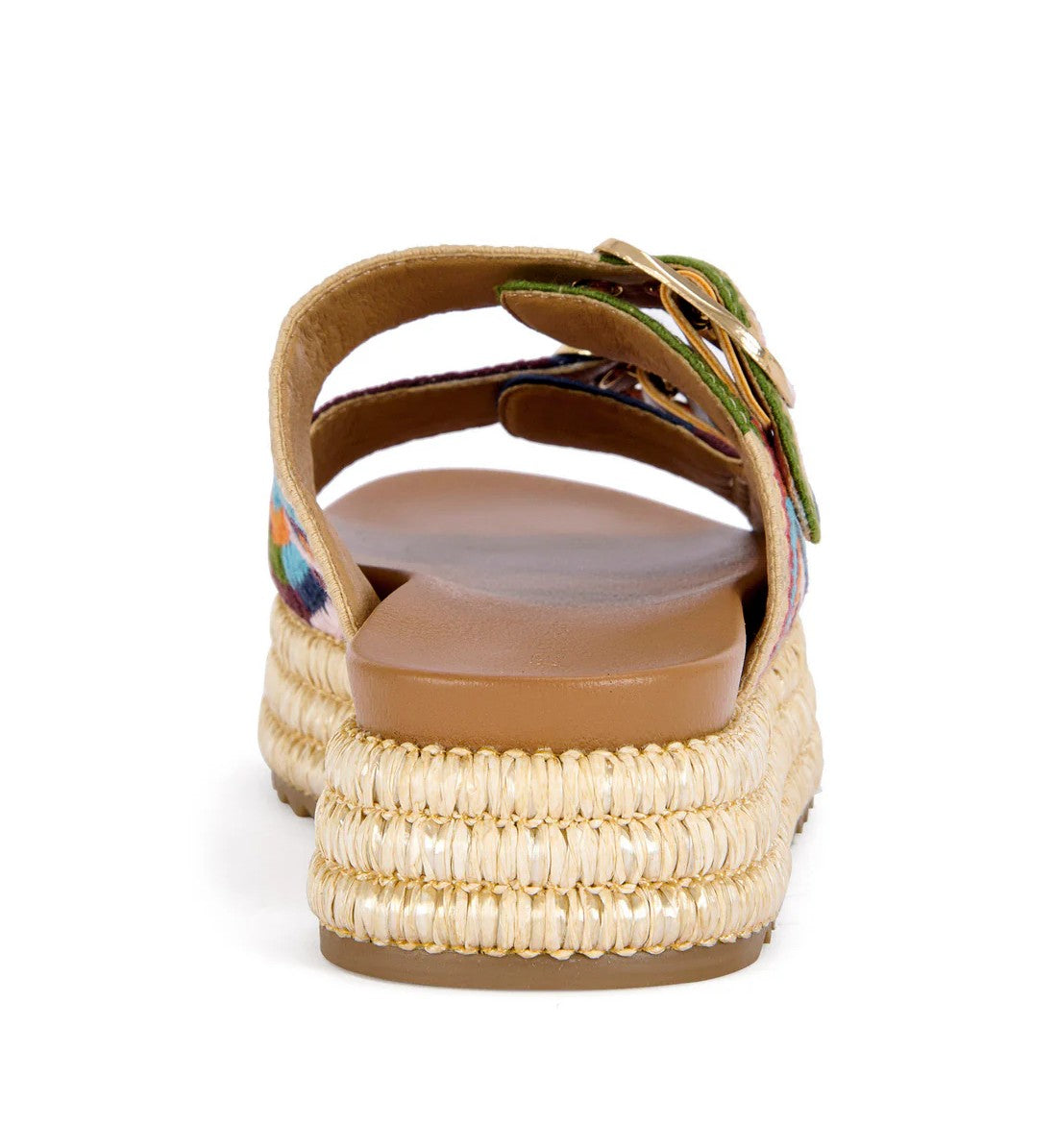 MULTI COLOR CROCHET PLATFORM SANDAL