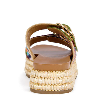 MULTI COLOR CROCHET PLATFORM SANDAL