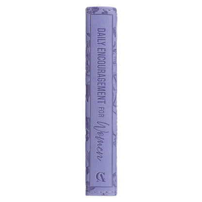 PURPLE FLORAL FAUX LEATHER ONE-MINUTE DEVOTIONS &