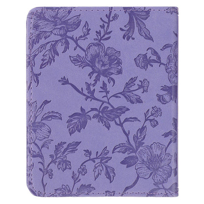 PURPLE FLORAL FAUX LEATHER ONE-MINUTE DEVOTIONS &
