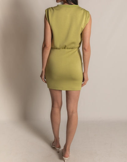 LEMON GRASS PCILL BUTTER MODAL MUSCLE TEE MINI DRESS