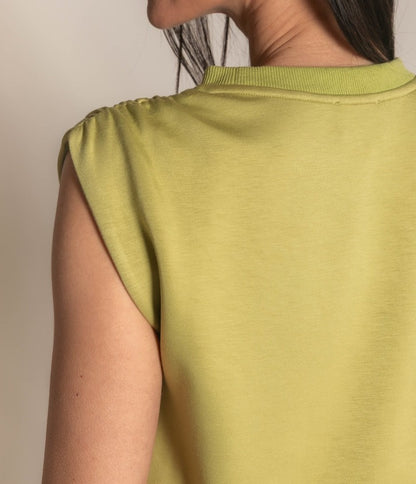 LEMON GRASS PCILL BUTTER MODAL MUSCLE TEE MINI DRESS