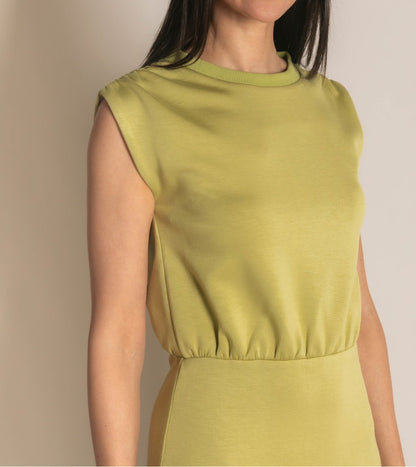 LEMON GRASS PCILL BUTTER MODAL MUSCLE TEE MINI DRESS