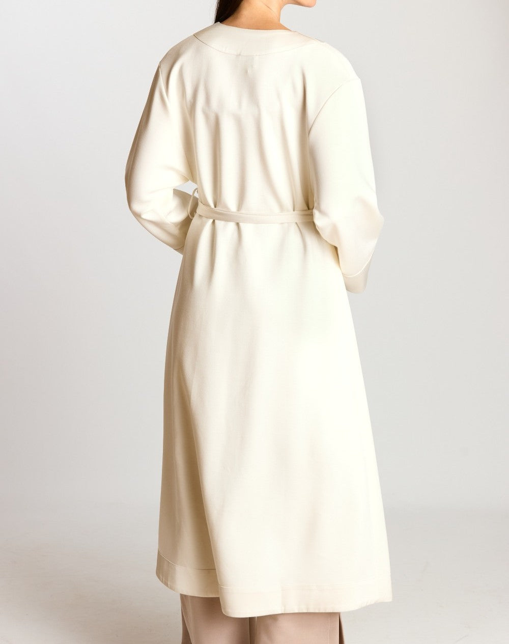 IVORY PCILL BUTTER MODAL SATIN CONTRAST ROBE