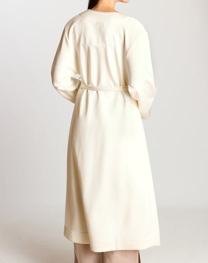 IVORY PCILL BUTTER MODAL SATIN CONTRAST ROBE