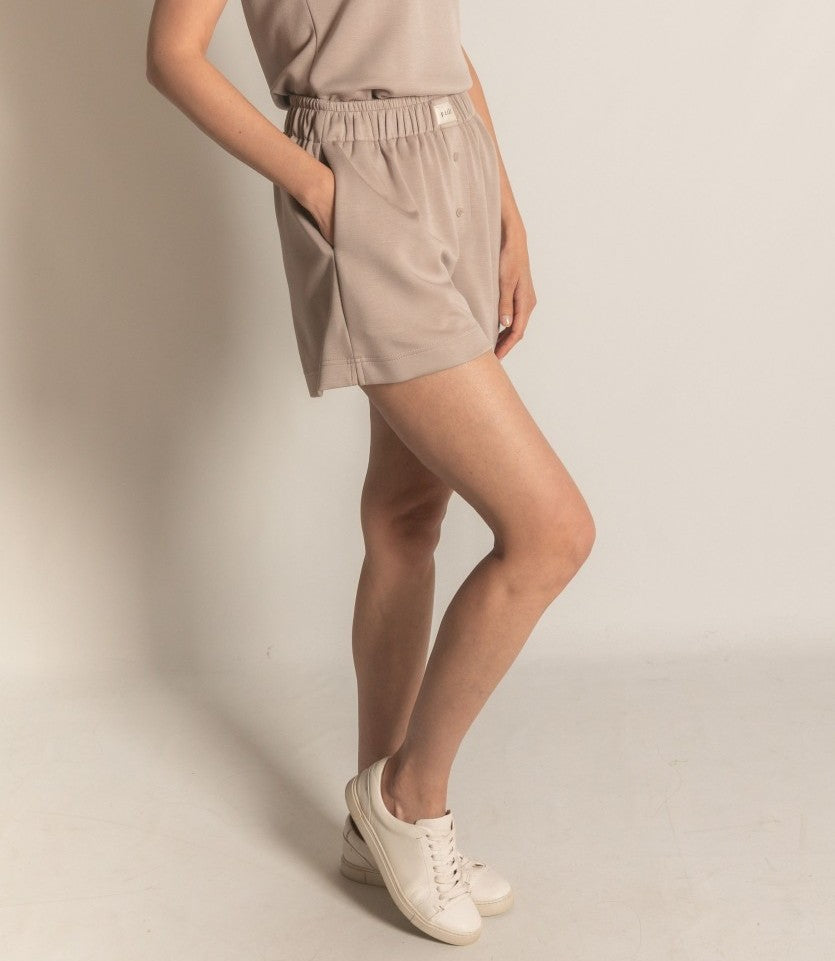 TAUPE PCILL BUTTER MODAL BOXER SHORTS