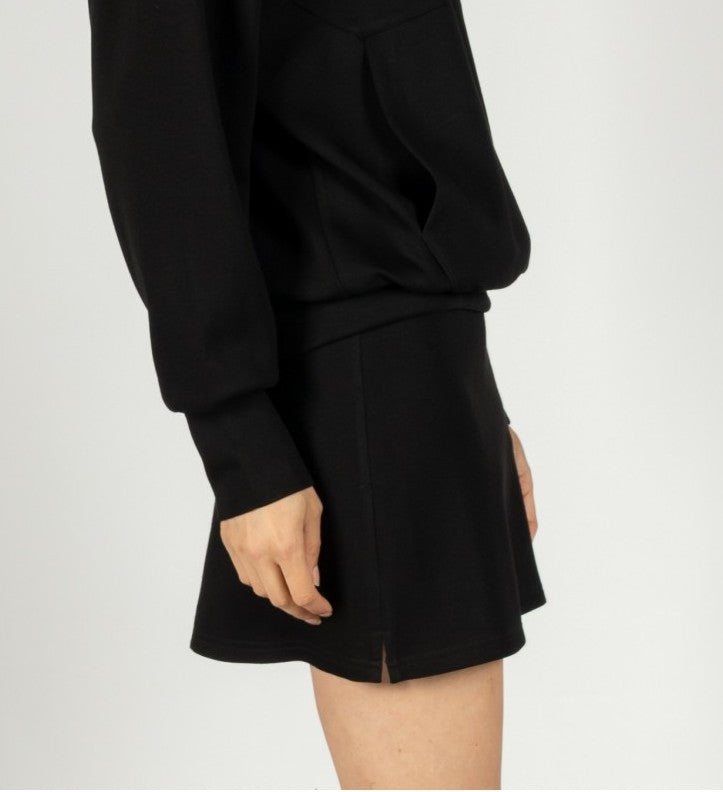 BLACK PCILL BUTTER MODAL SKORT