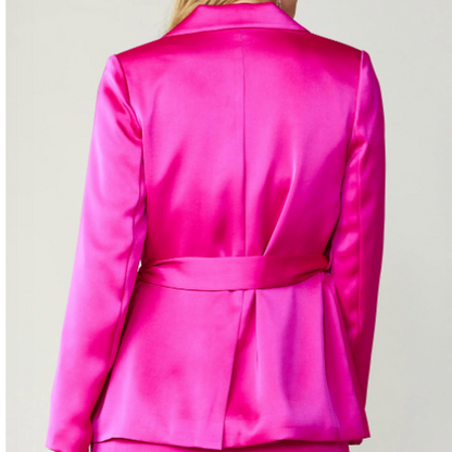 FUCHSIA SATIN JACKET