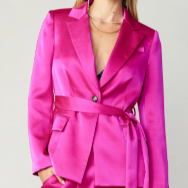 FUCHSIA SATIN JACKET