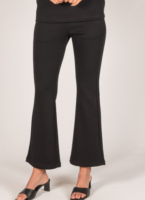 BLACK BUTTER MODAL FITTED FLARES