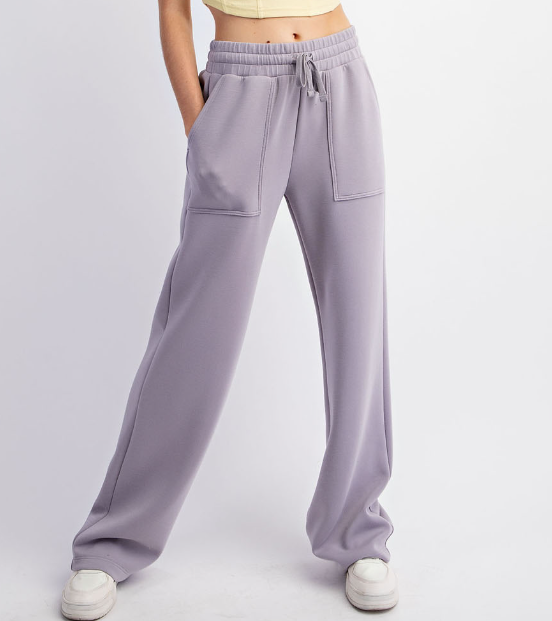 MYSTIC GREY MODAL STRAIGHT LOUNGE PANTS