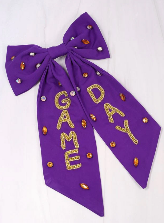 PURPLE GAMEDAY BOW