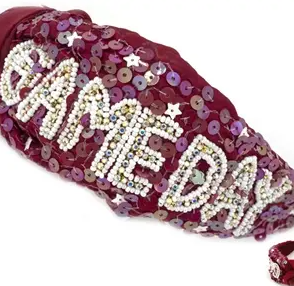 MAROON SEQUIN GAME DAY HEADBAND