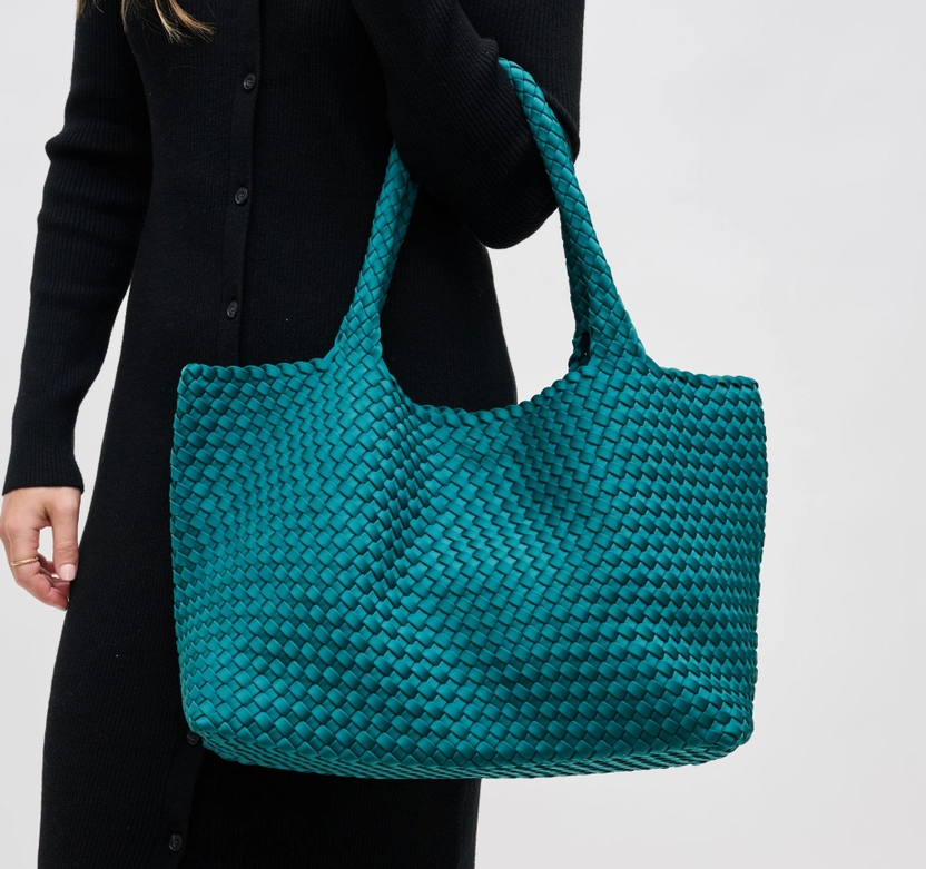 FOREST WOVEN LARGE TOTE
