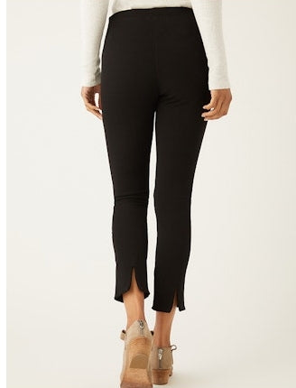 FIFTEEN TWENTY BLACK ANKLE SLIT PANT