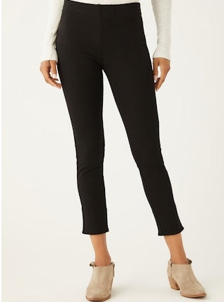 FIFTEEN TWENTY BLACK ANKLE SLIT PANT