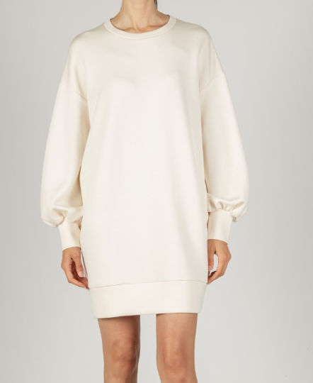 EGGSHELL PCILL MODAL DROPPED SHOULDER DRESS