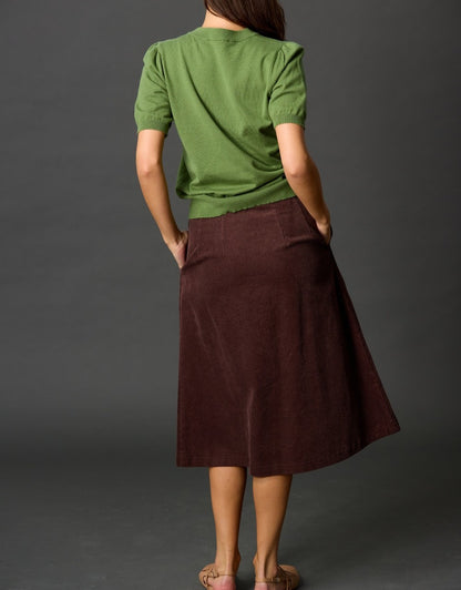 SPRUCE KNIT SHORT PUFF SLEEVE TOP