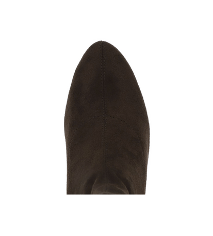 CHOCOLATE BROWN SUEDE THIVA ANKLE BOOT