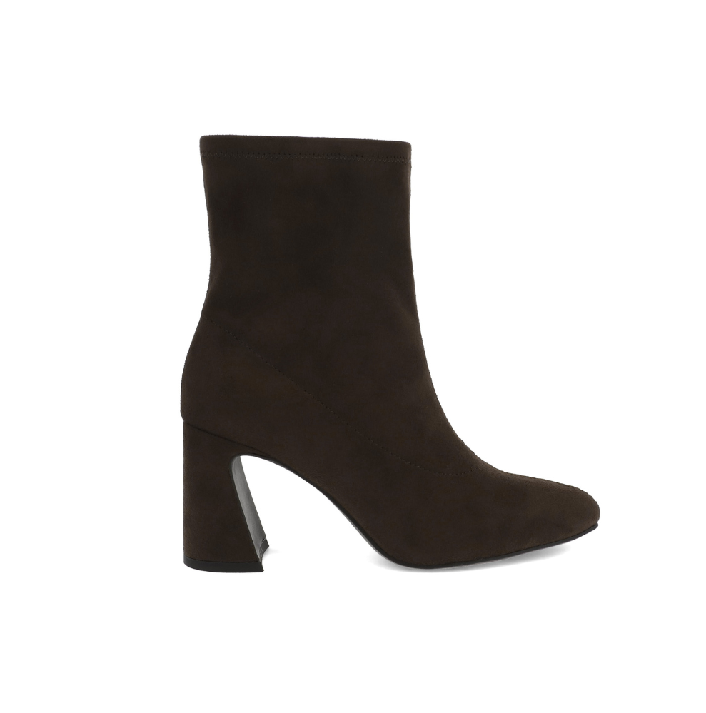 CHOCOLATE BROWN SUEDE THIVA ANKLE BOOT