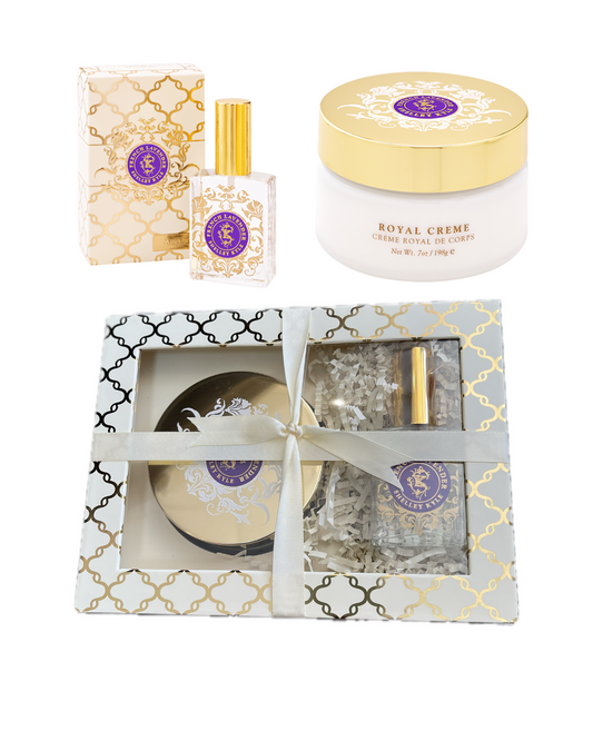 FRENCH LAVENDER PERFUME AND ROYAL BODY CREAM MINI GIFT SET