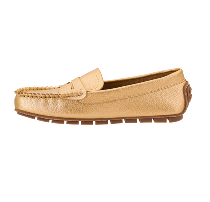 GOLD PEBBLE PENNY FOR YOUR THOUGHTS MOCCASIN LOAFER