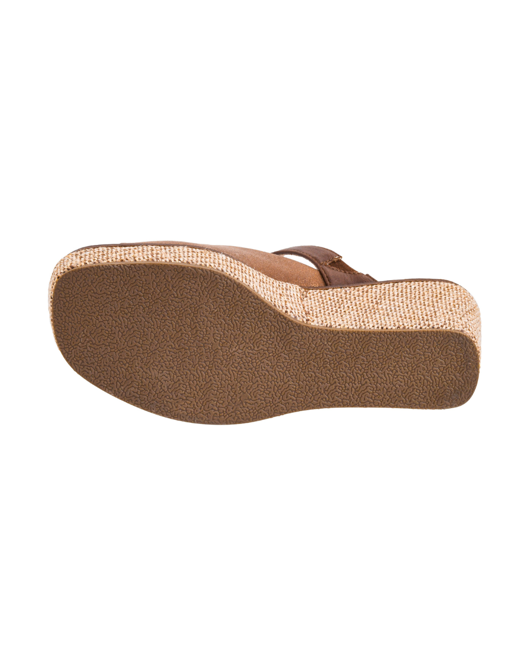 BRONZE COMBO TREAT YOURSELF PLATFORM WEDGE HEEL SANDAL