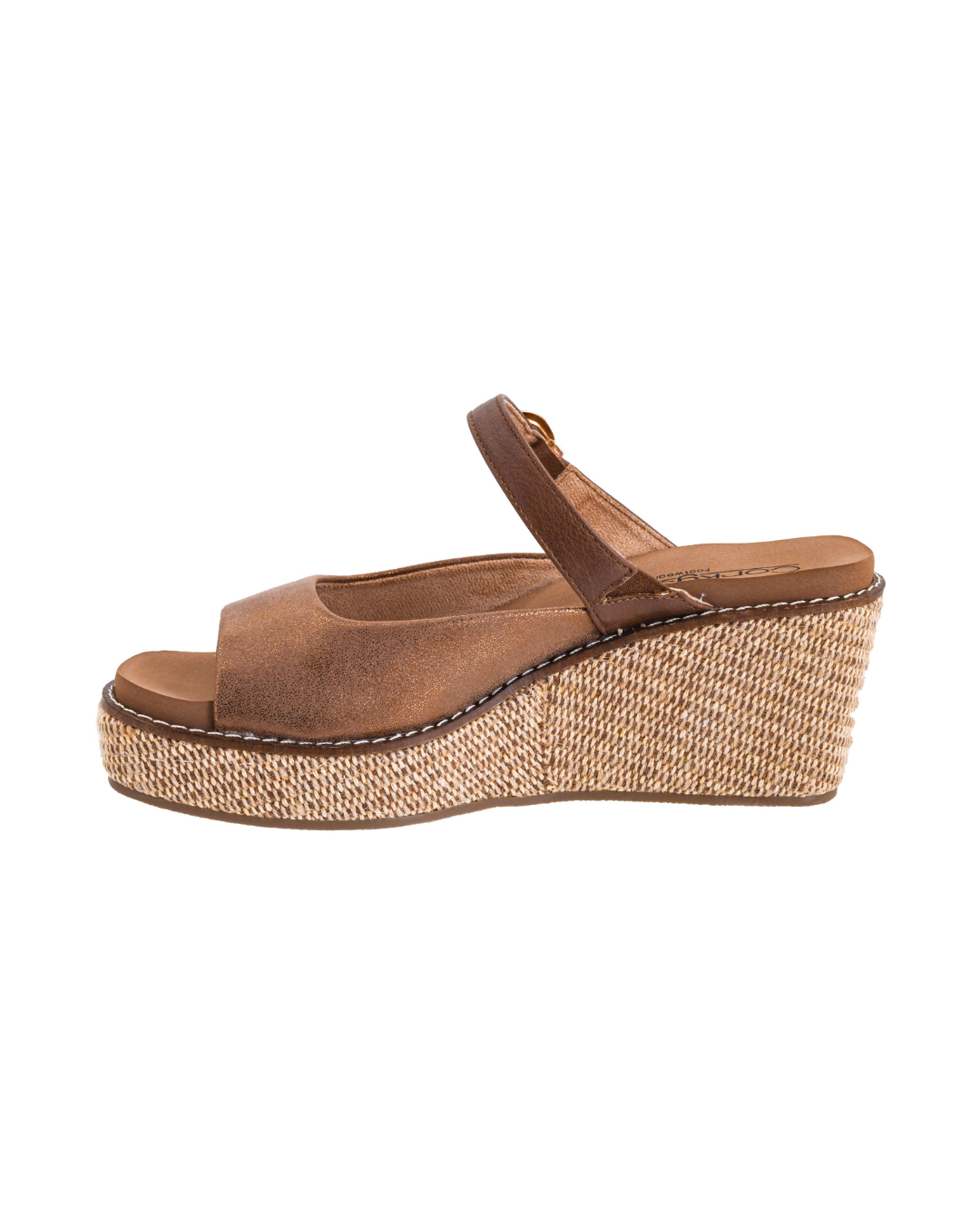 BRONZE COMBO TREAT YOURSELF PLATFORM WEDGE HEEL SANDAL