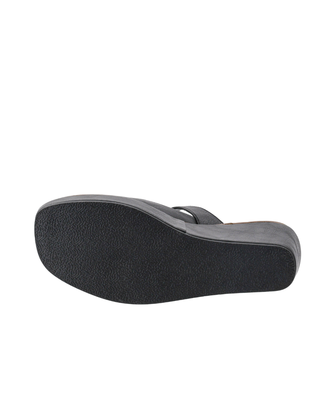 BLACK CLOSED TOE ME TIME MARY JANE PLATFORM WEDGE HEEL
