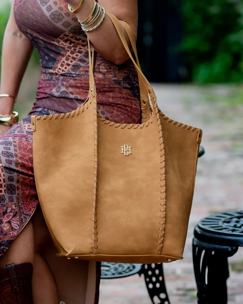 MUSTARD EMORY WHIPSTITCH TOTE BAG